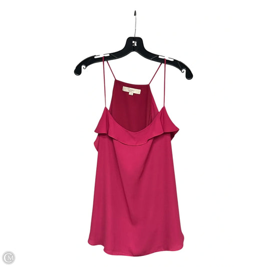 Top Sleeveless By Loft In Pink, Size: L