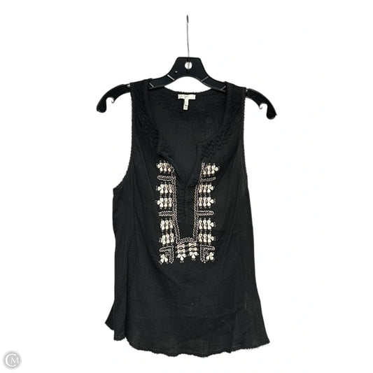 Top Sleeveless By Joie In Black & Cream, Size: L