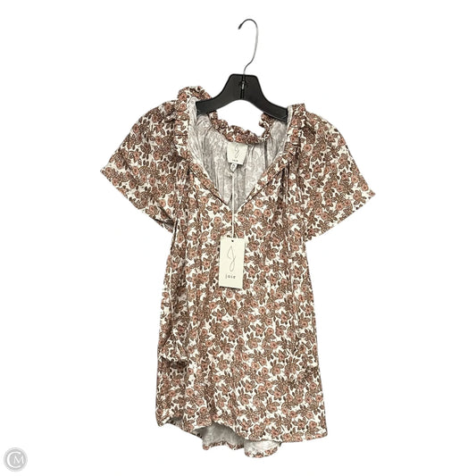 Top Short Sleeve By Joie In Floral Print, Size: Xl