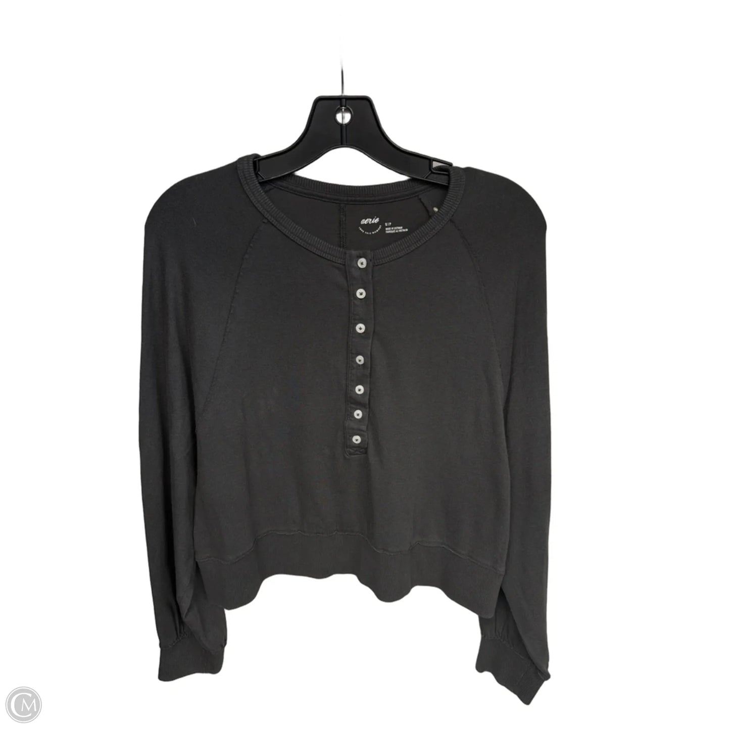 Top Long Sleeve By Aerie In Grey, Size: S