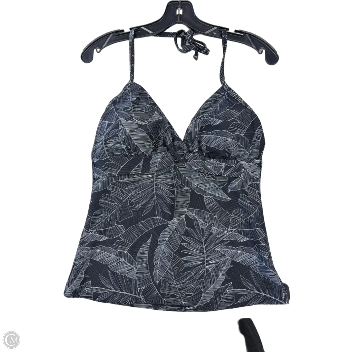 Swimsuit Top By Clothes Mentor In Black & White, Size: Xl