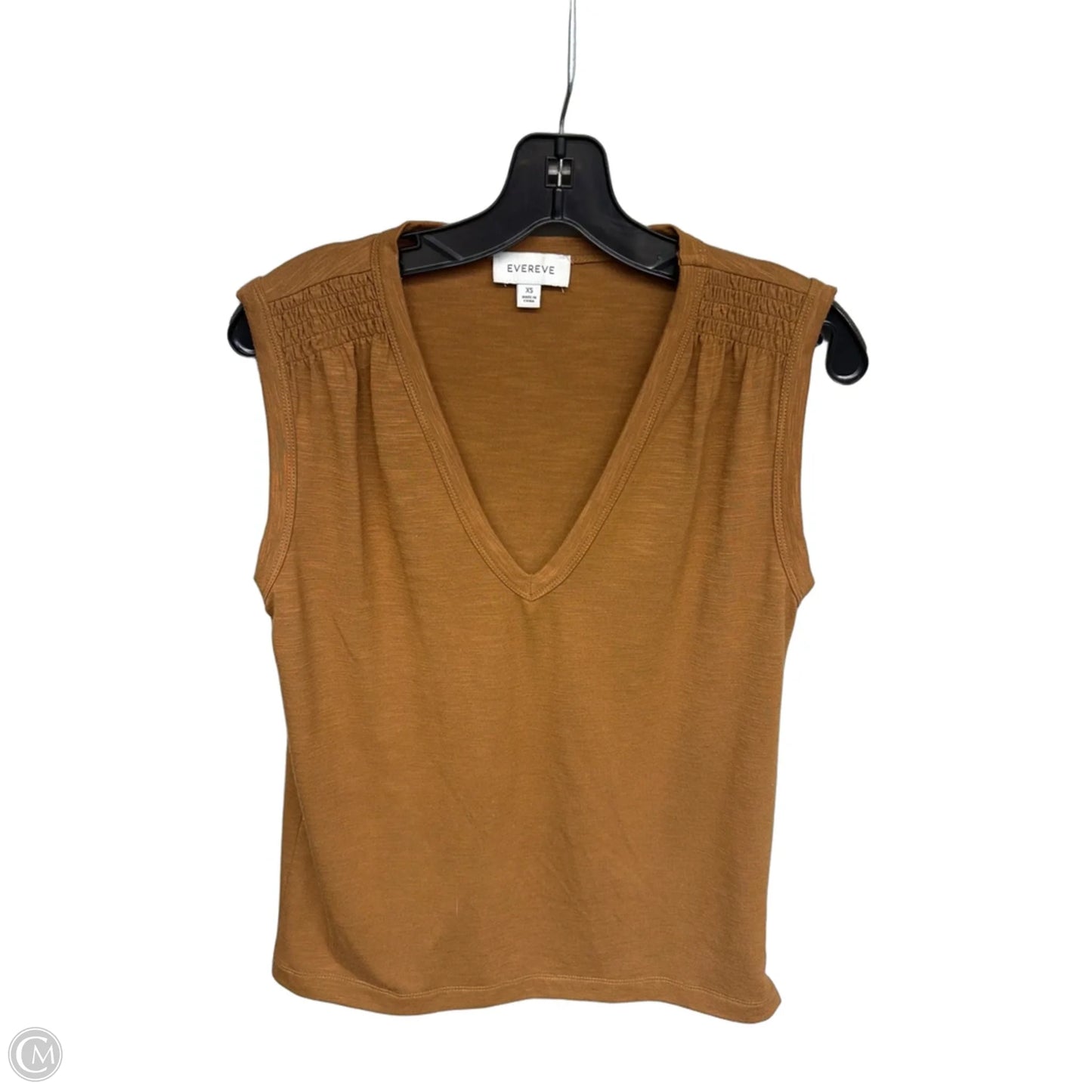 Top Sleeveless Basic By Evereve In Brown, Size: Xs