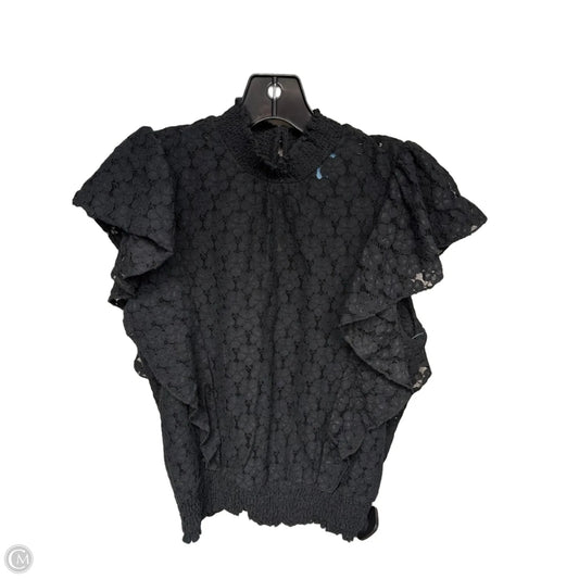 Top Short Sleeve By Cece In Black, Size: M