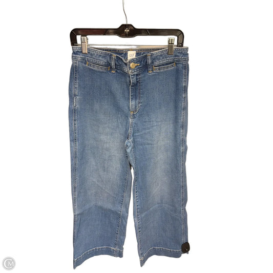 Jeans Wide Leg By Gap In Blue Denim, Size: 6