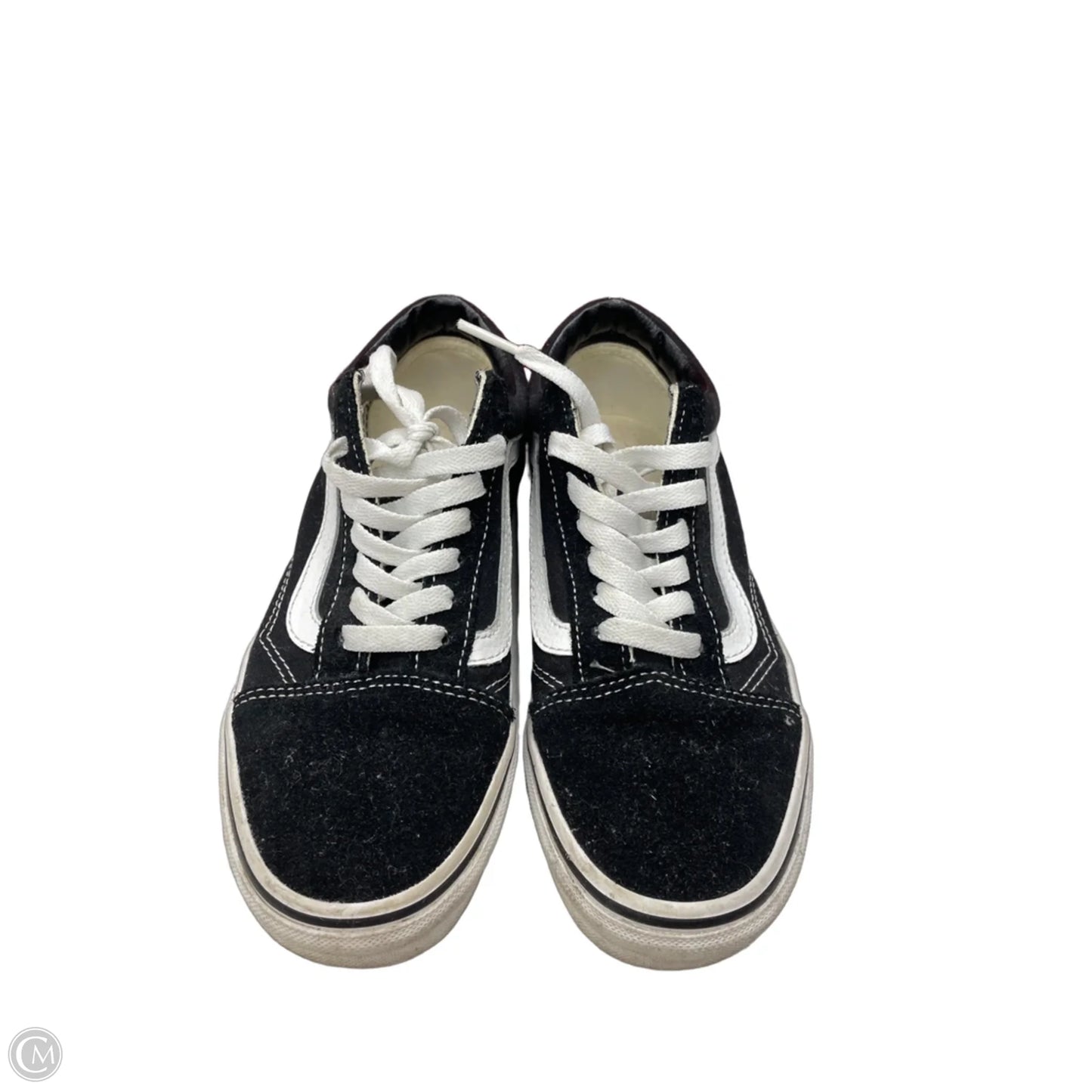 Shoes Sneakers By Vans In Black & White, Size: 6.5