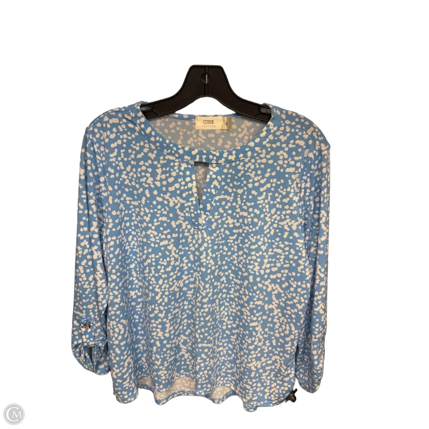 Top 3/4 Sleeve By Cure In Blue & White, Size: Lp
