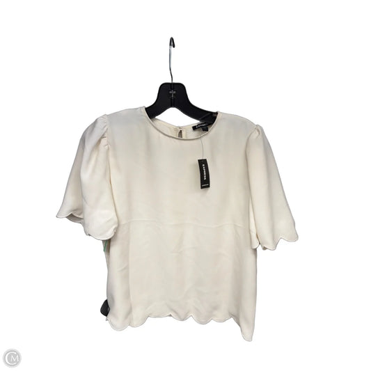 Top Short Sleeve By Express In Cream, Size: S
