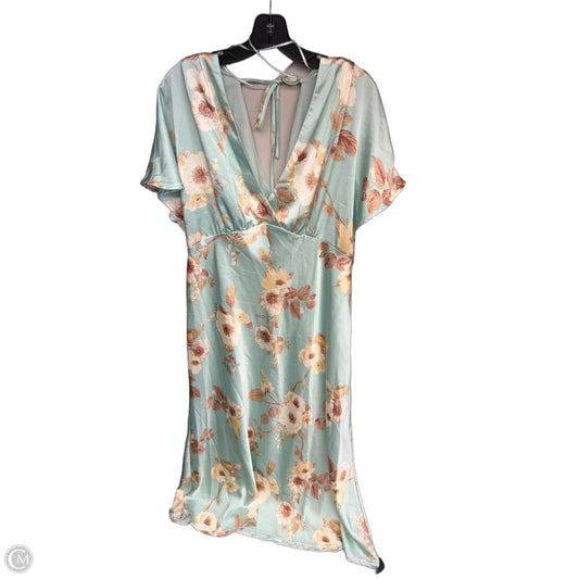 Dress Casual Maxi By A New Day In Green & Orange, Size: L