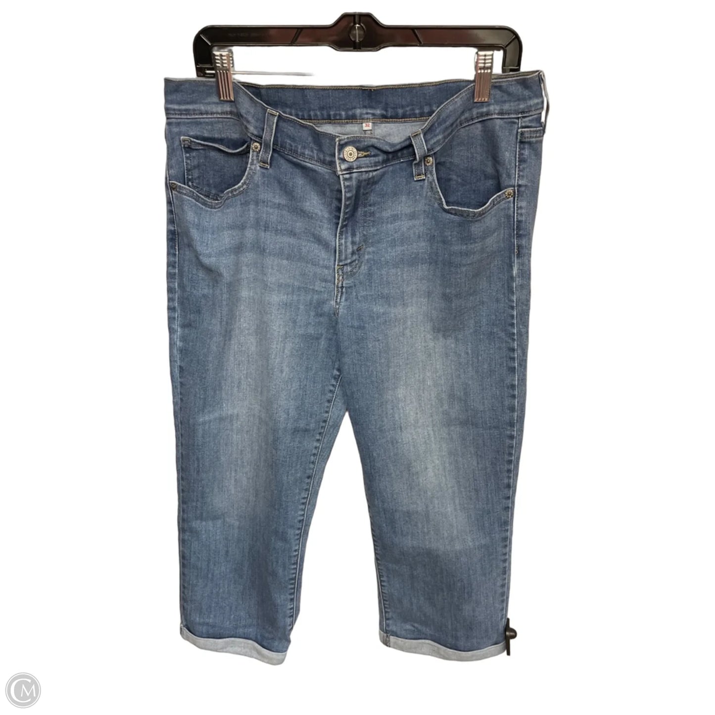 Capris By Levis In Blue Denim, Size: 12