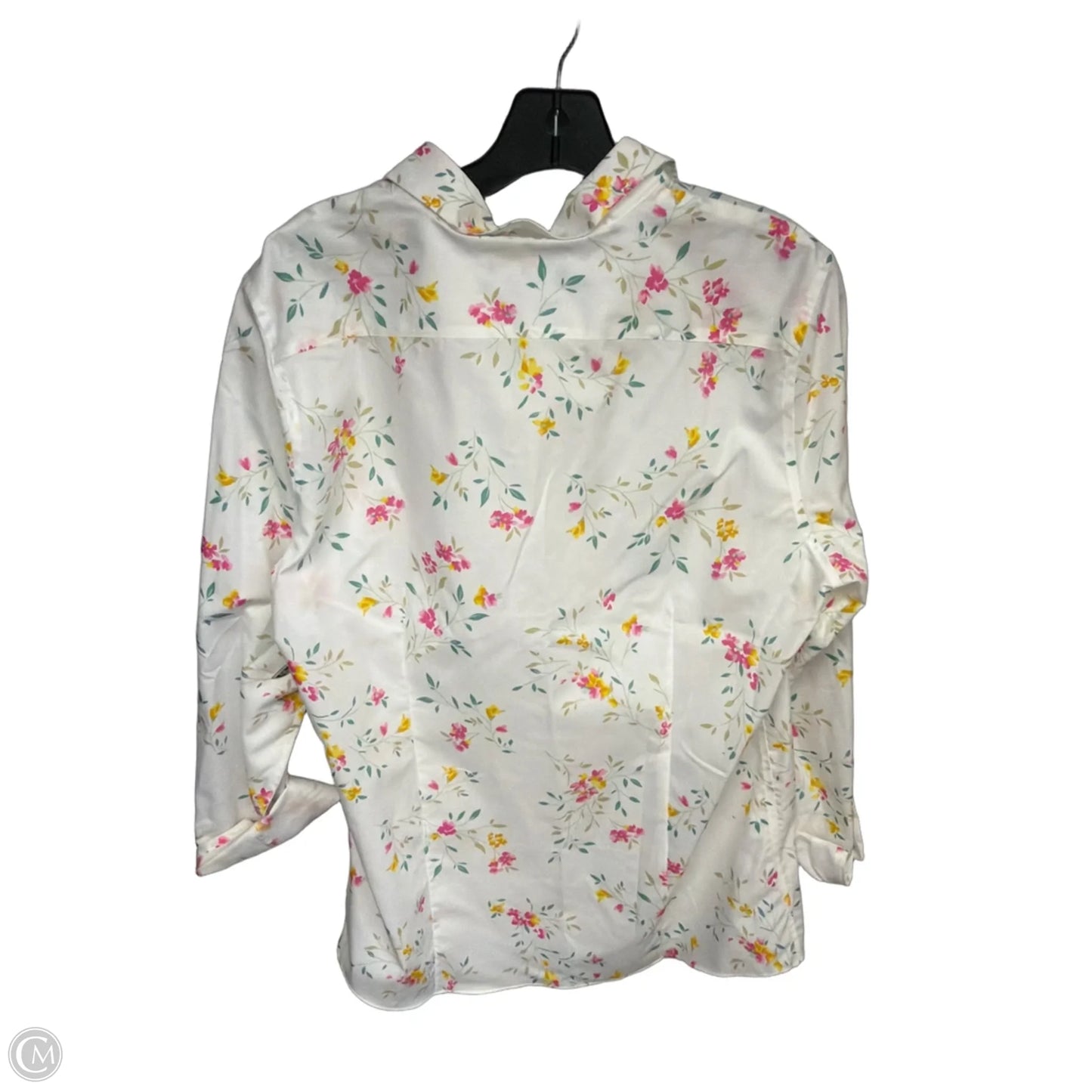 Top Long Sleeve By Lands End In Floral Print, Size: 14