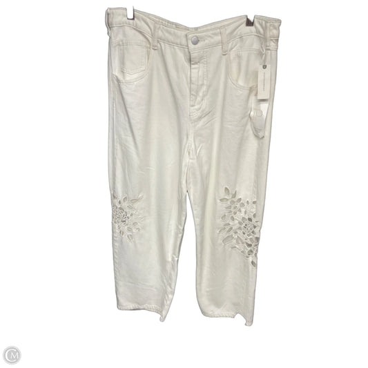 Jeans Wide Leg By Pilcro In Cream, Size: 12