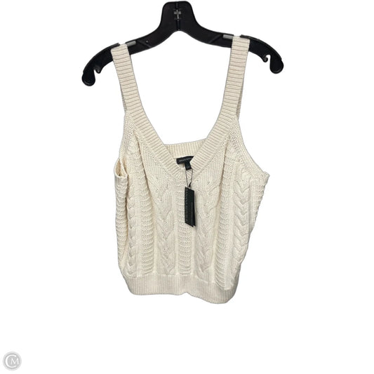 Top Sleeveless By Banana Republic In Cream, Size: L