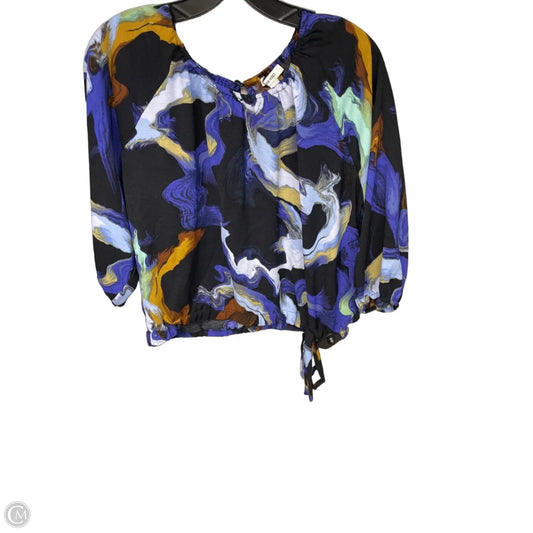 Top Short Sleeve By Nine West In Blue, Size: L