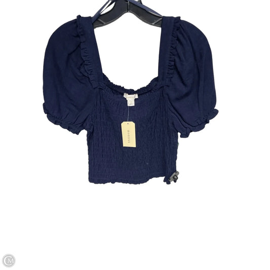 Top Short Sleeve By Monteau In Navy, Size: Xl