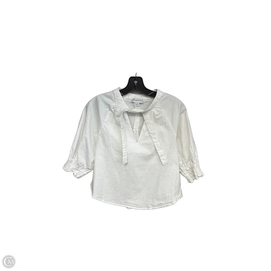 Top Short Sleeve By Evereve In Ivory, Size: Xs
