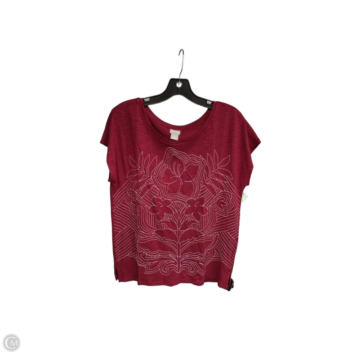 Top Short Sleeve By Chicos In Red, Size: M