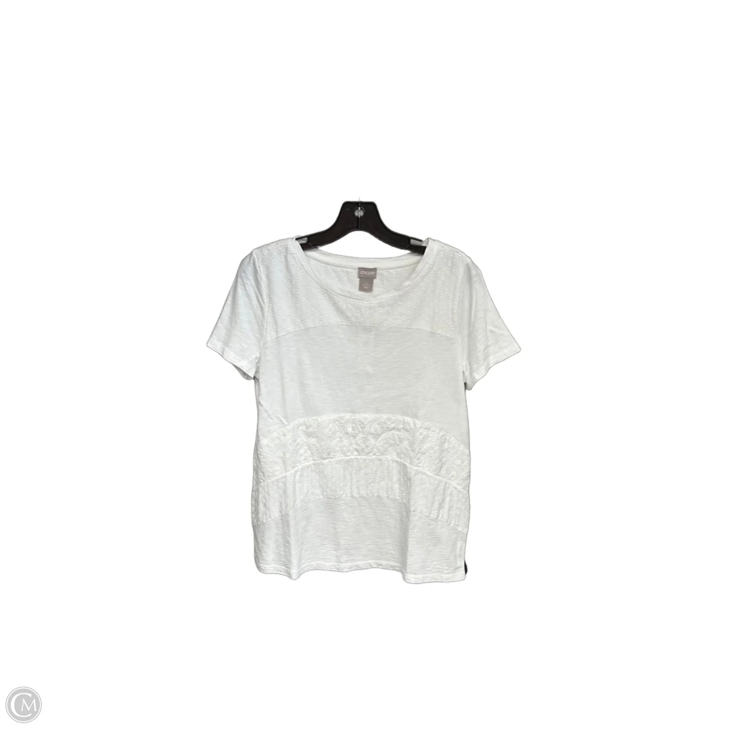 Top Short Sleeve By Chicos In White, Size: S