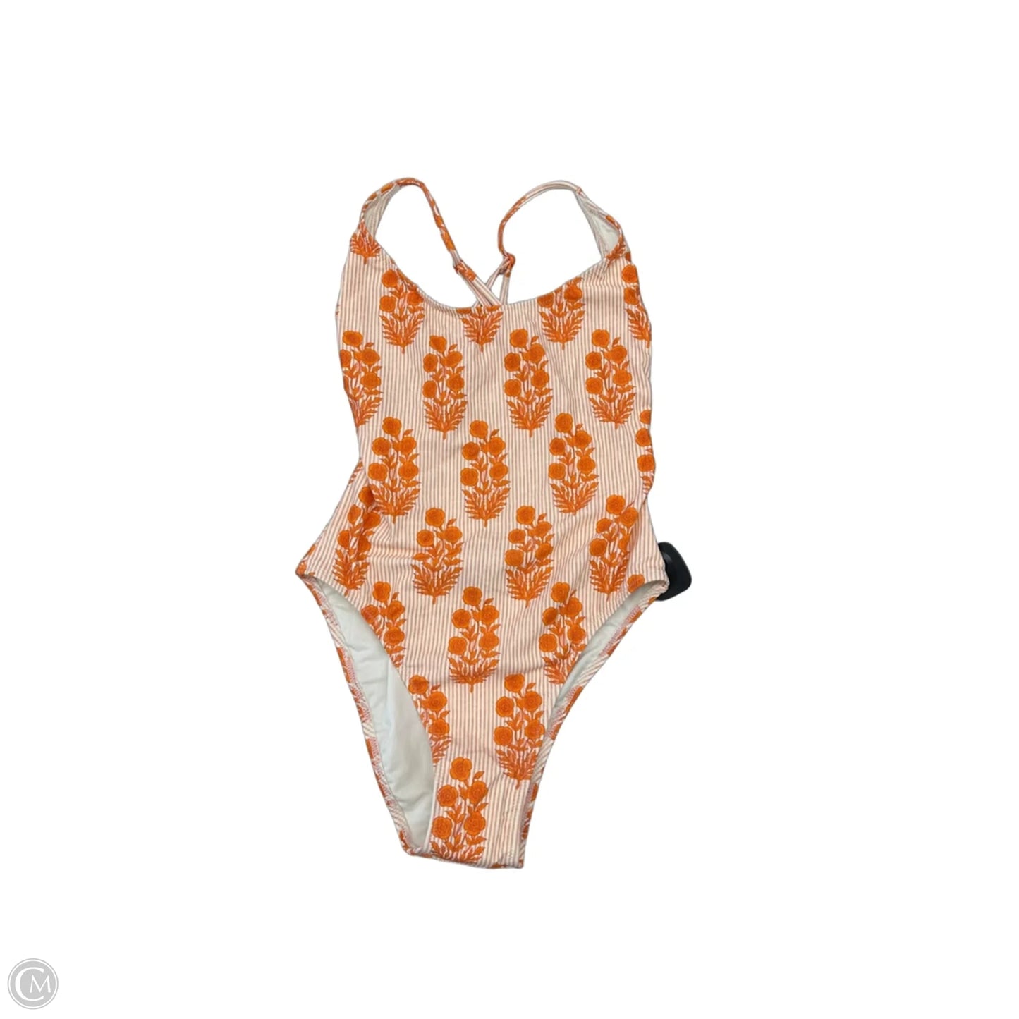 Swimsuit By J. Crew In Orange & White, Size: 8