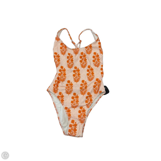 Swimsuit By J. Crew In Orange & White, Size: 8