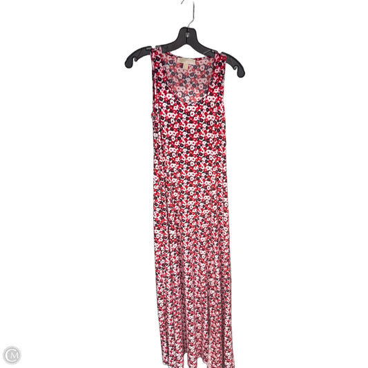 Dress Casual Maxi By Michael By Michael Kors In Red & White, Size: M