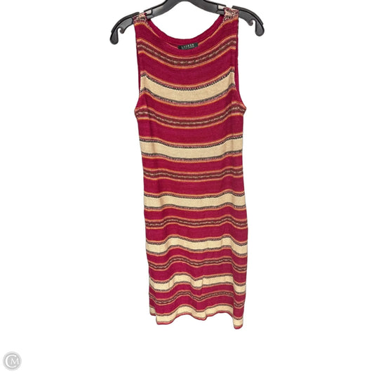 Dress Casual Maxi By Lauren By Ralph Lauren In Pink & Tan, Size: M