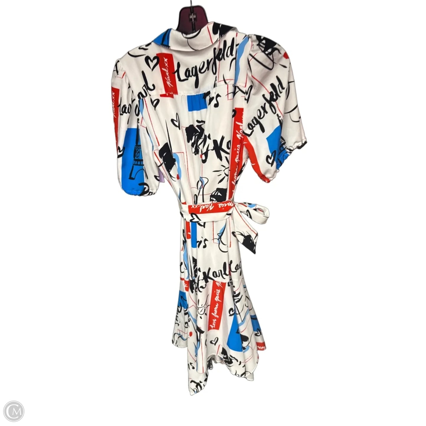 Dress Designer By Karl Lagerfeld In White, Size: 12