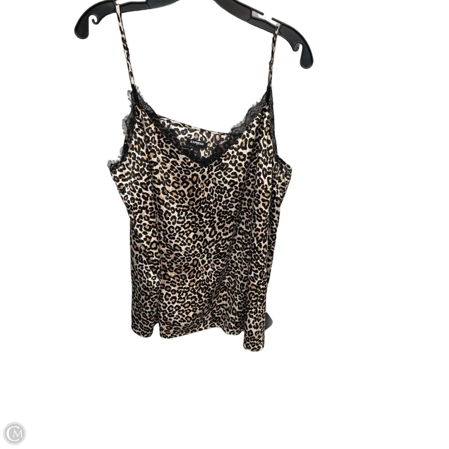 Top Sleeveless By Express In Animal Print, Size: Xl