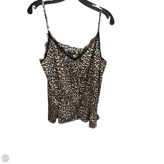 Top Sleeveless By Express In Animal Print, Size: Xl