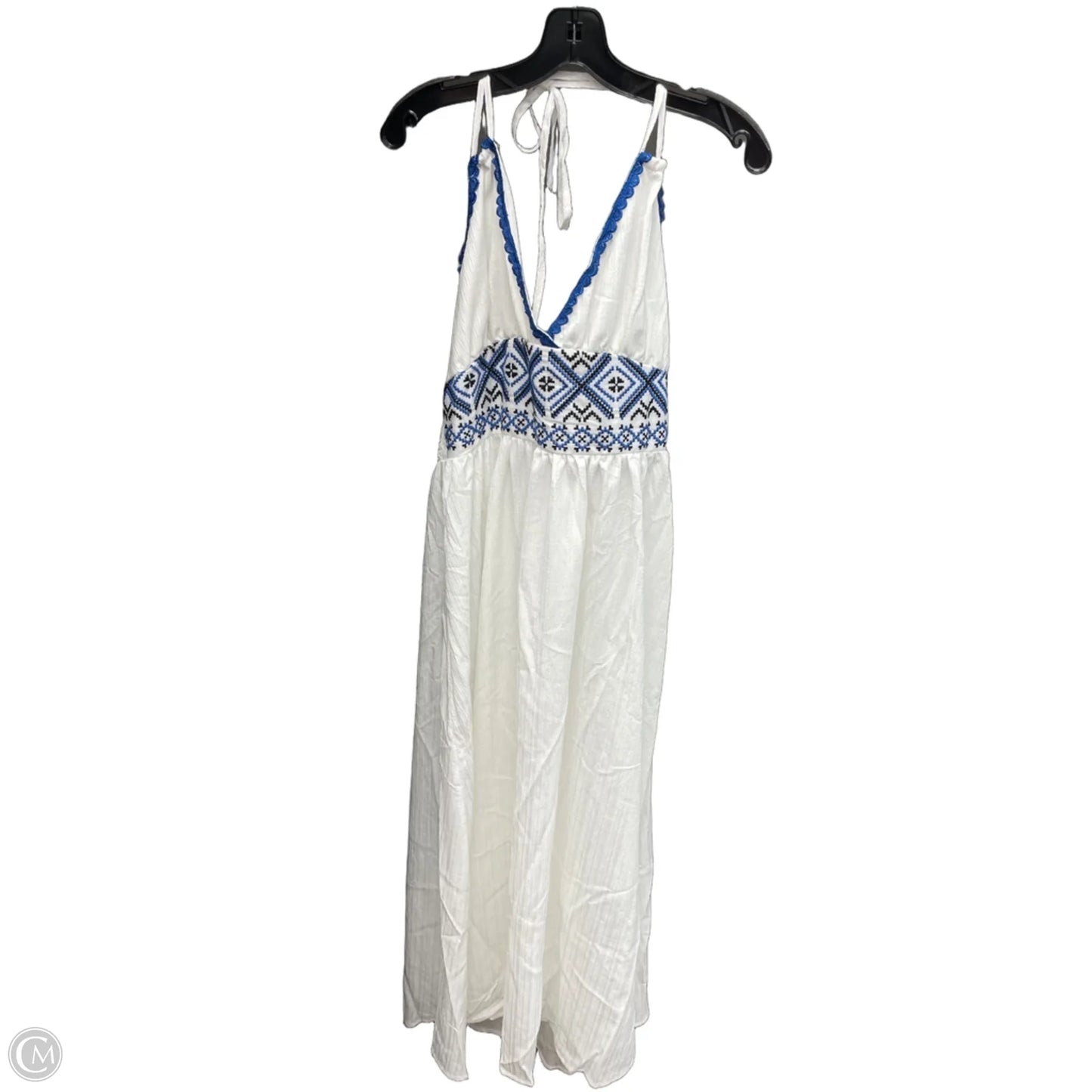 Dress Casual Maxi By Clothes Mentor In Blue & White, Size: Xl