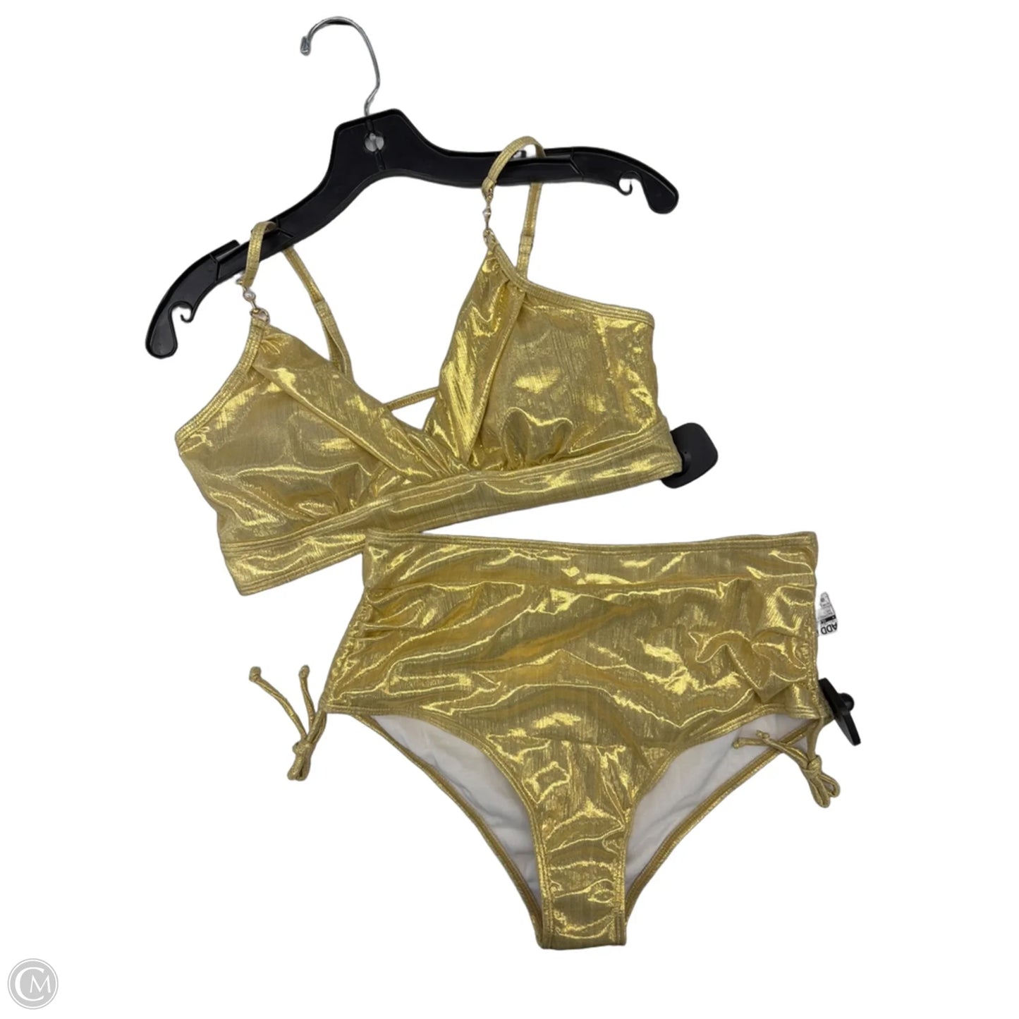 Swimsuit 2pc By Clothes Mentor In Gold, Size: L