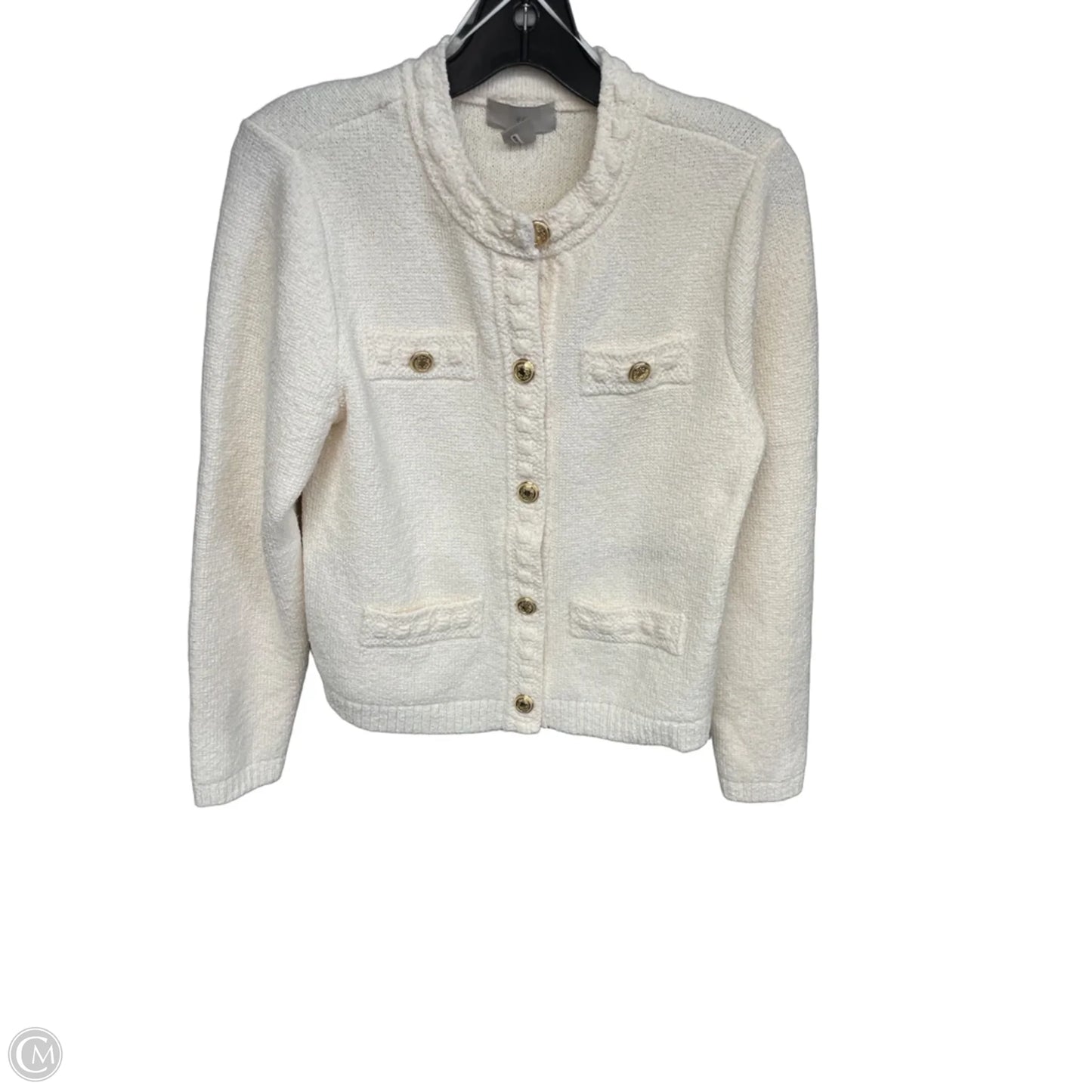 Cardigan By H&m In Cream, Size: S