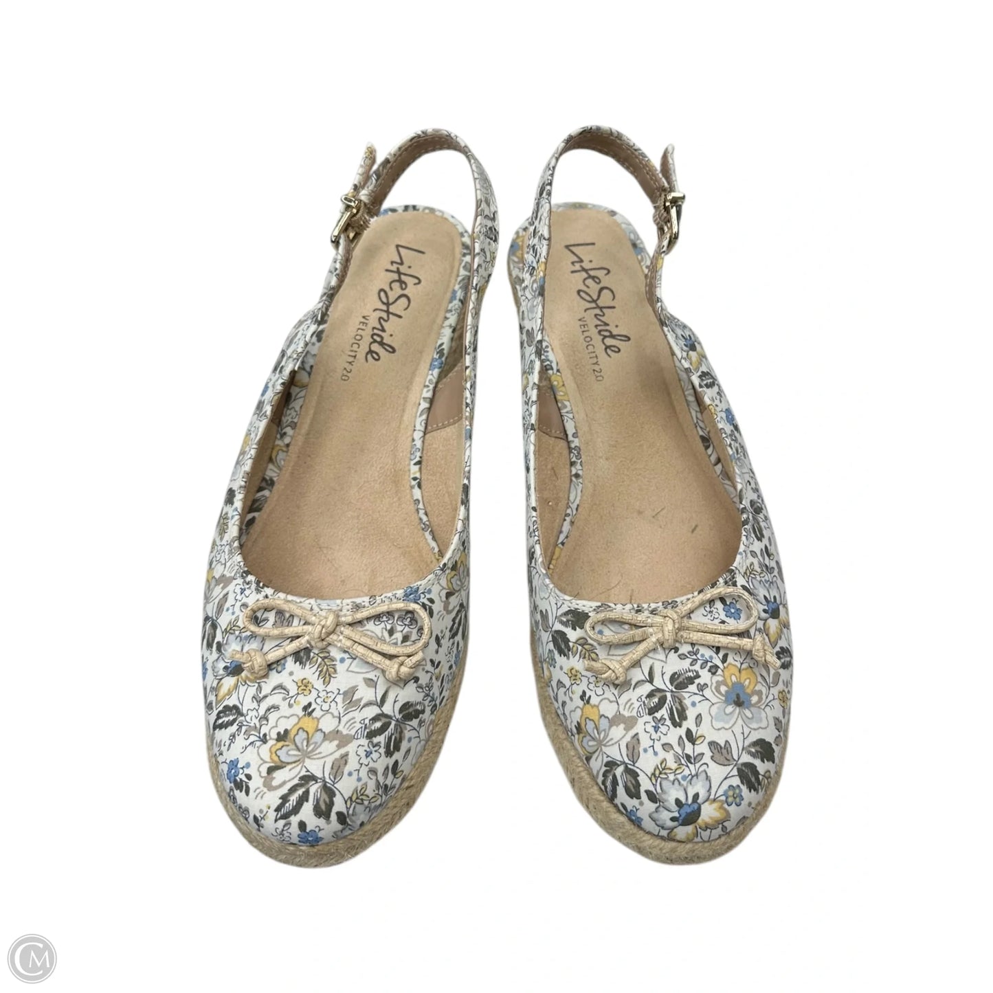 Shoes Heels Wedge By Life Stride In Floral Print, Size: 9.5