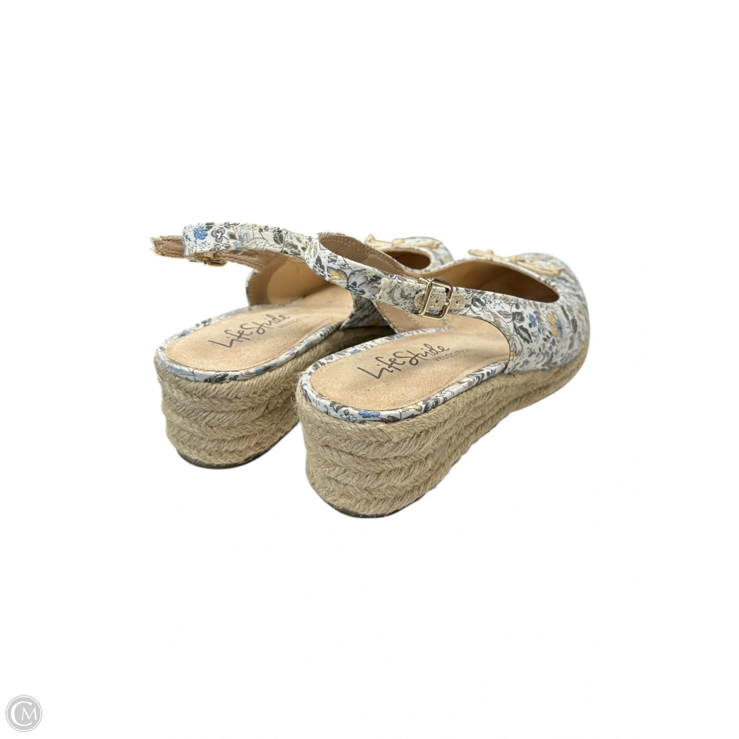 Shoes Heels Wedge By Life Stride In Floral Print, Size: 9.5