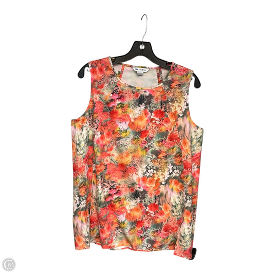 Athletic Tank Top By Athleta In Floral Print, Size: M