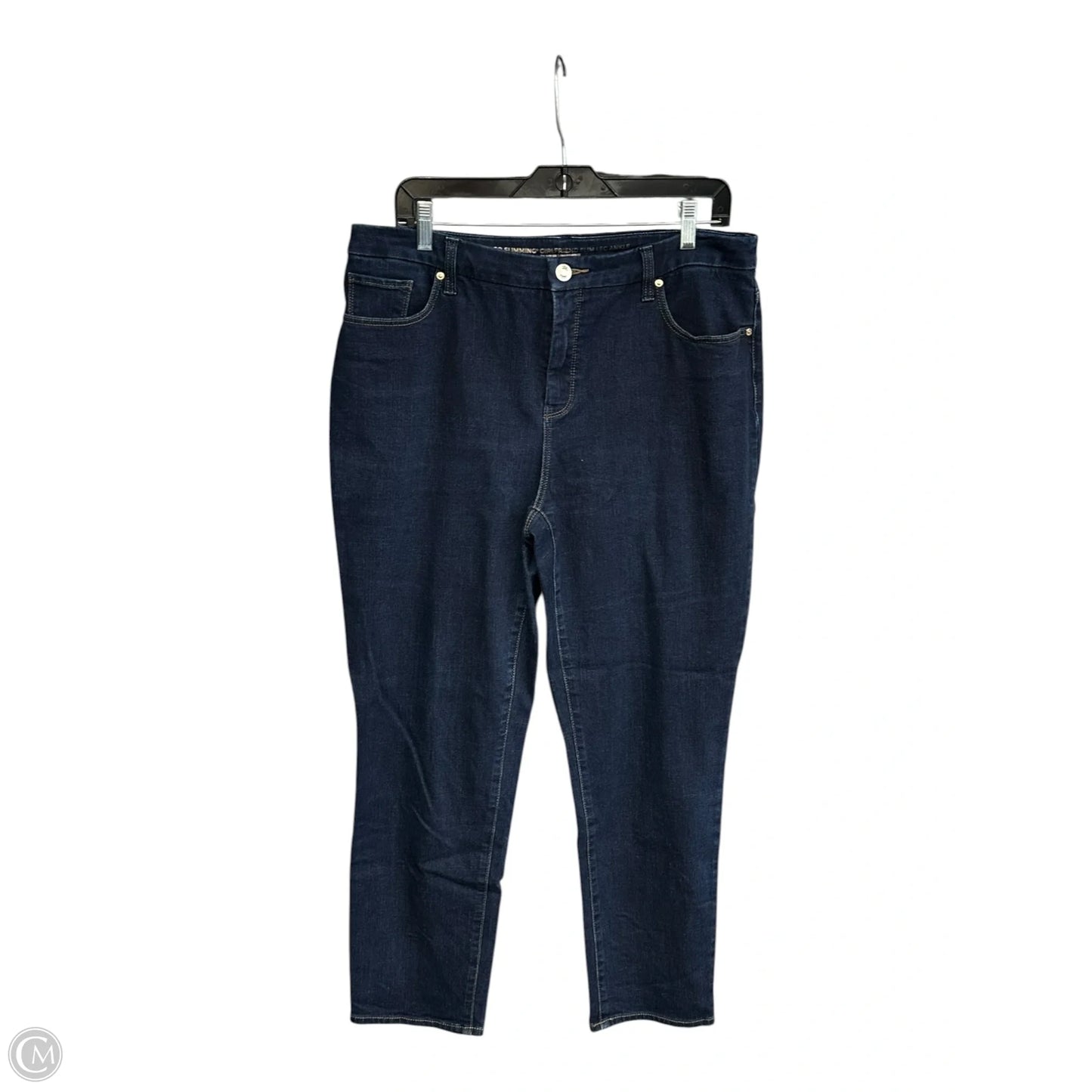Jeans Straight By Chicos In Blue Denim, Size: 12