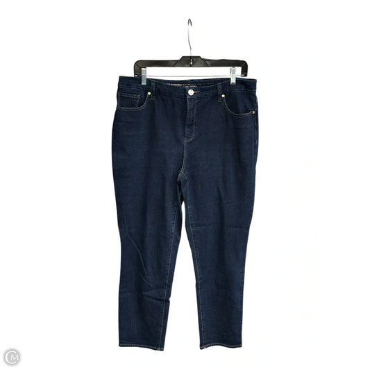 Jeans Straight By Chicos In Blue Denim, Size: 12