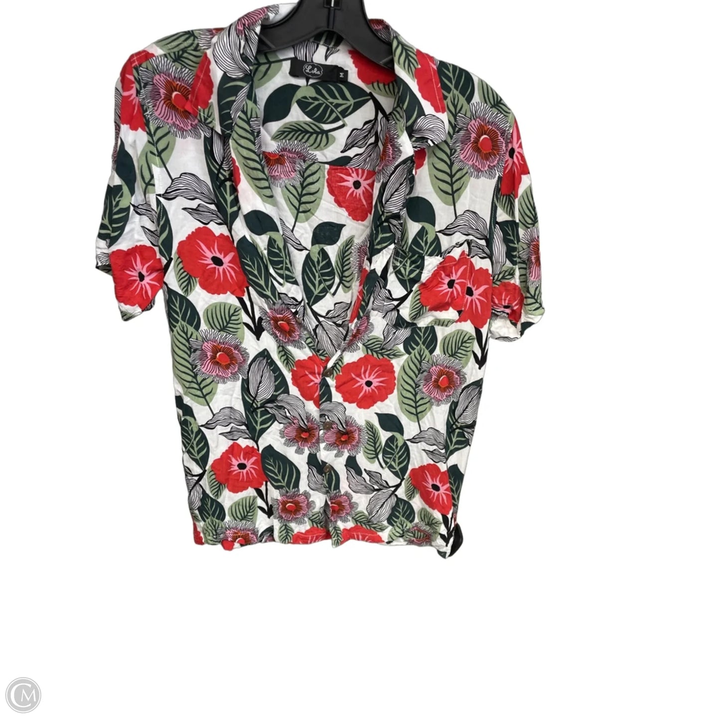 Top Short Sleeve By Lola In Floral Print, Size: M