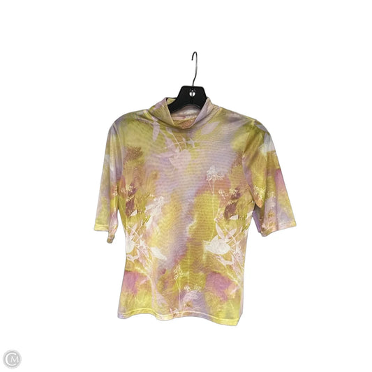 Top Short Sleeve By Anthropologie In Yellow, Size: S