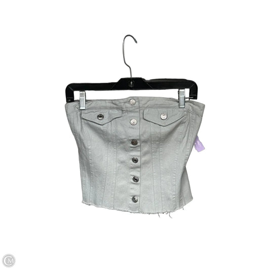 Top Sleeveless By Zara In Grey, Size: S