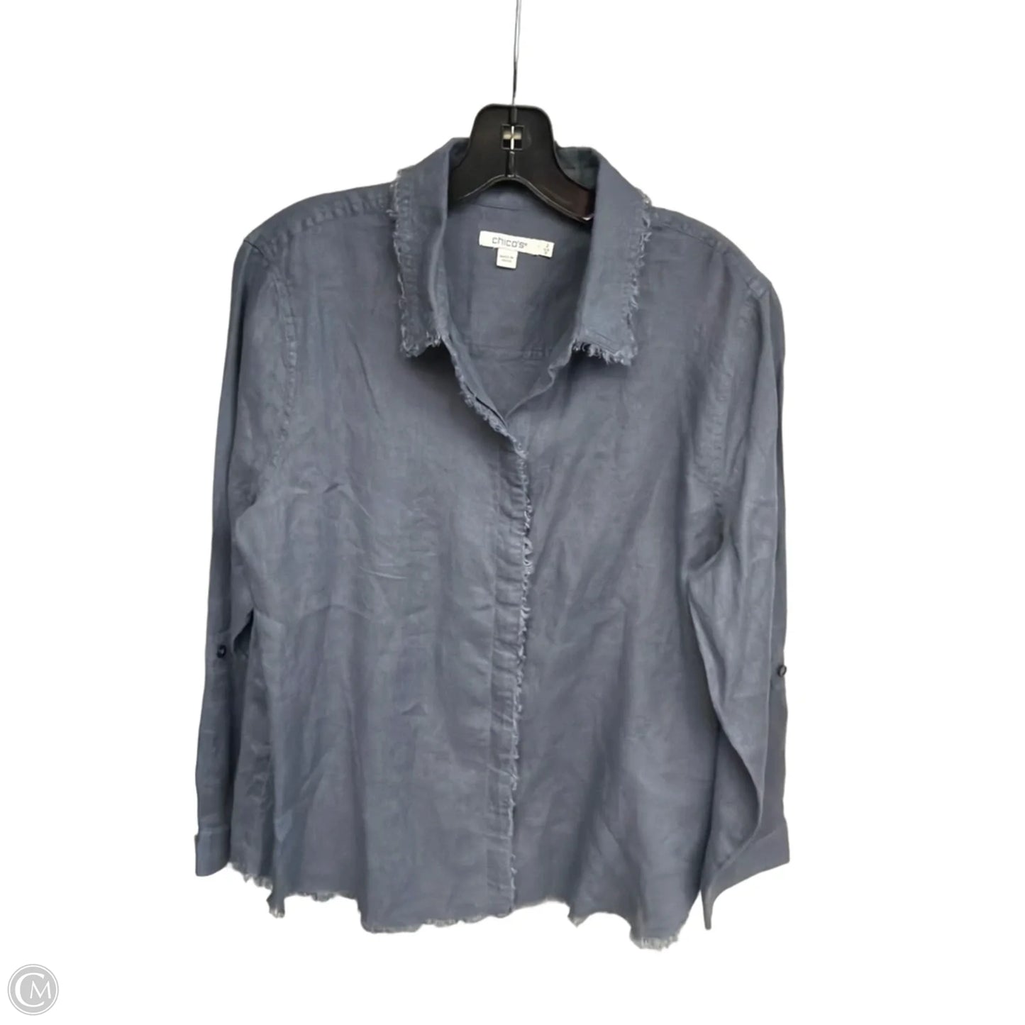 Top Long Sleeve By Chicos In Blue, Size: 12