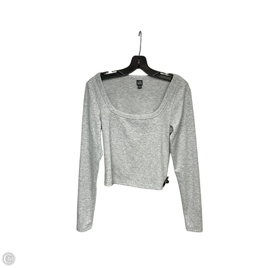 Top Long Sleeve By Wild Fable In Grey, Size: S