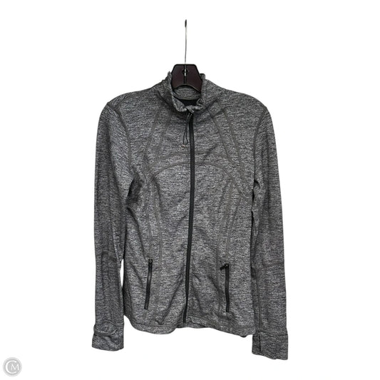 Athletic Jacket By Lululemon In Grey, Size: 8
