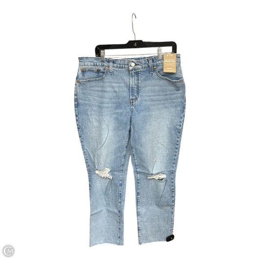 Jeans Straight By Madewell In Blue Denim, Size: 14p