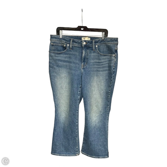 Jeans Boot Cut By Madewell In Blue Denim, Size: 14