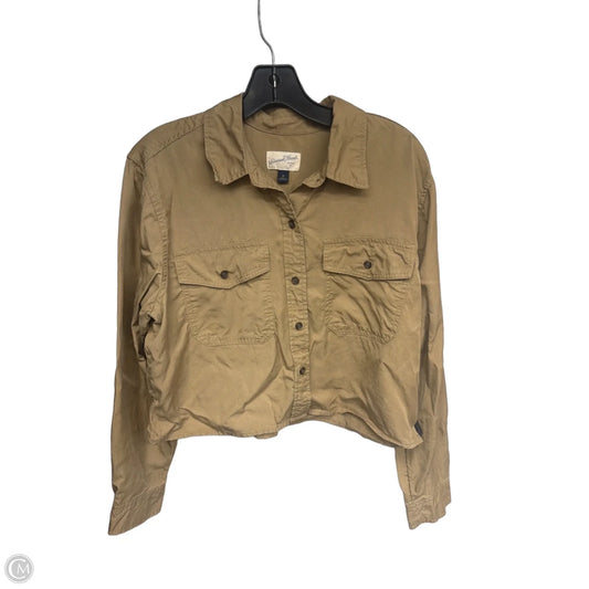 Top Long Sleeve By Universal Thread In Brown, Size: M