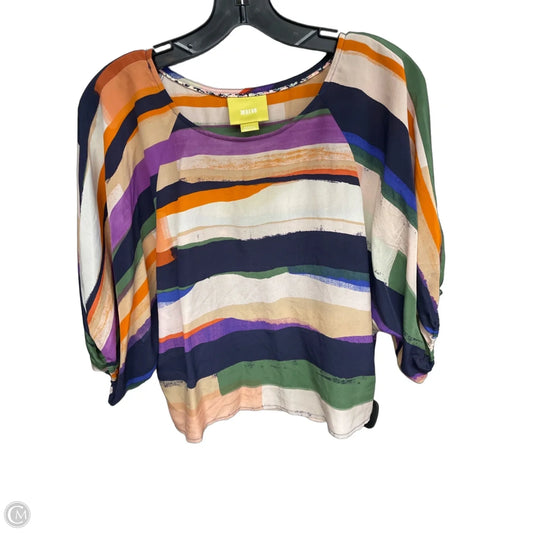Top Short Sleeve By Maeve In Striped Pattern, Size: Xs