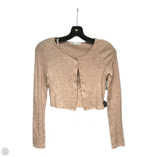 Cardigan By Zara In Orange, Size: Xs