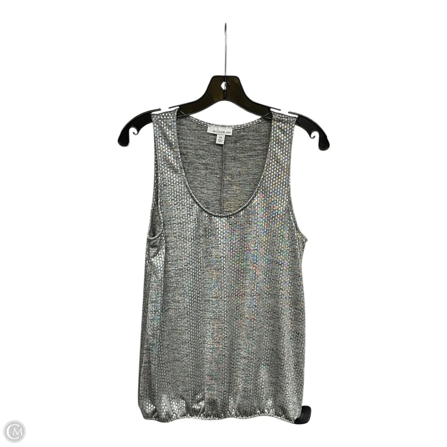 Top Sleeveless By Allison Joy In Silver, Size: Xs