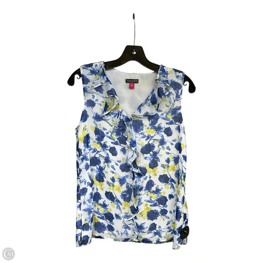 Top Sleeveless By Vince Camuto In Blue & White, Size: Xs