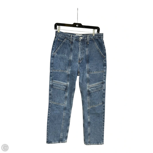 Jeans Straight By Agolde In Blue Denim, Size: 4